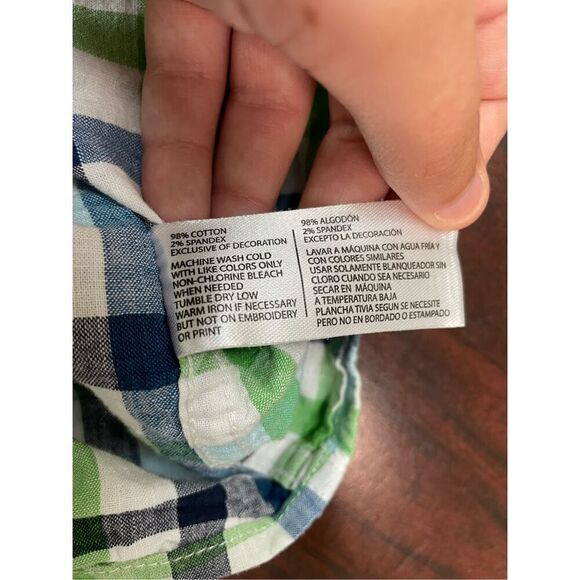 U.S Polo Assn. Mens Stretch Button Up Checkered Short Sleeve Shirt Size XL - Picture 5 of 7